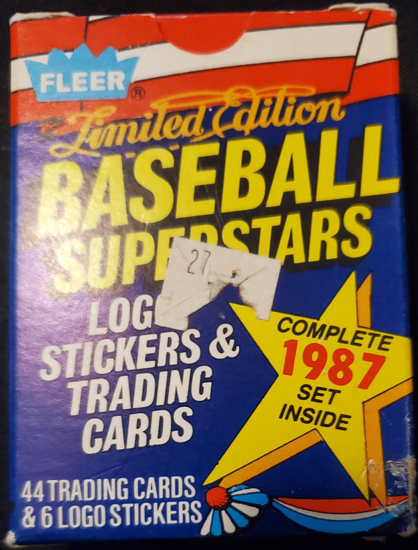 1987 Fleer Limited Edition Baseball Superstars Logo Stickers & Cards Complete Set