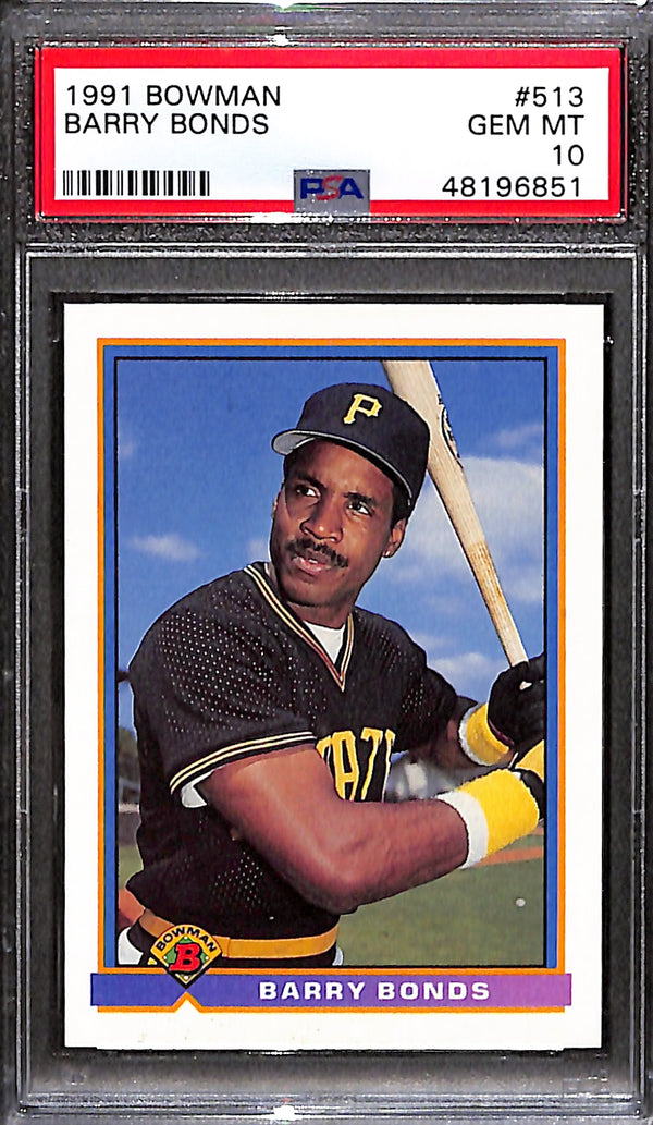 1991 Bowman Barry Bonds RC #513 PSA10