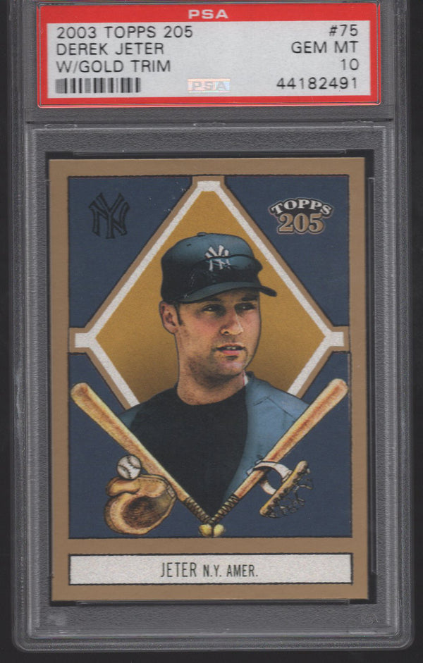 2003 Topps 205 Derek Jeter w/Gold Trim #75 PSA10 Pop 5