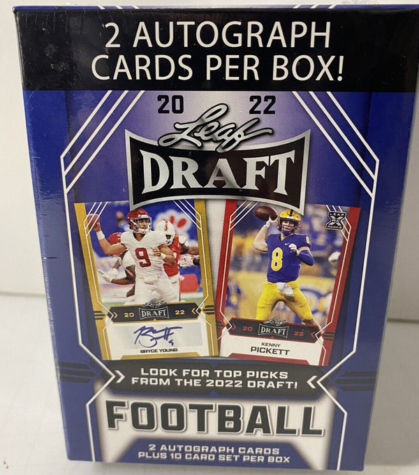 2022 Leaf Draft Football Cards Blaster Box NEW Factory Sealed