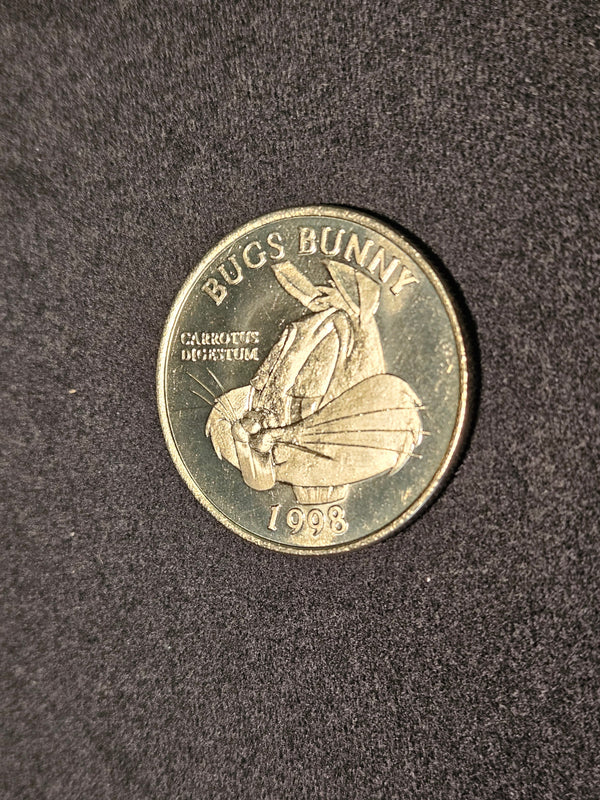 1998 Silver and Nickel Warner Brothers Bugs Bunny Collectible Coin