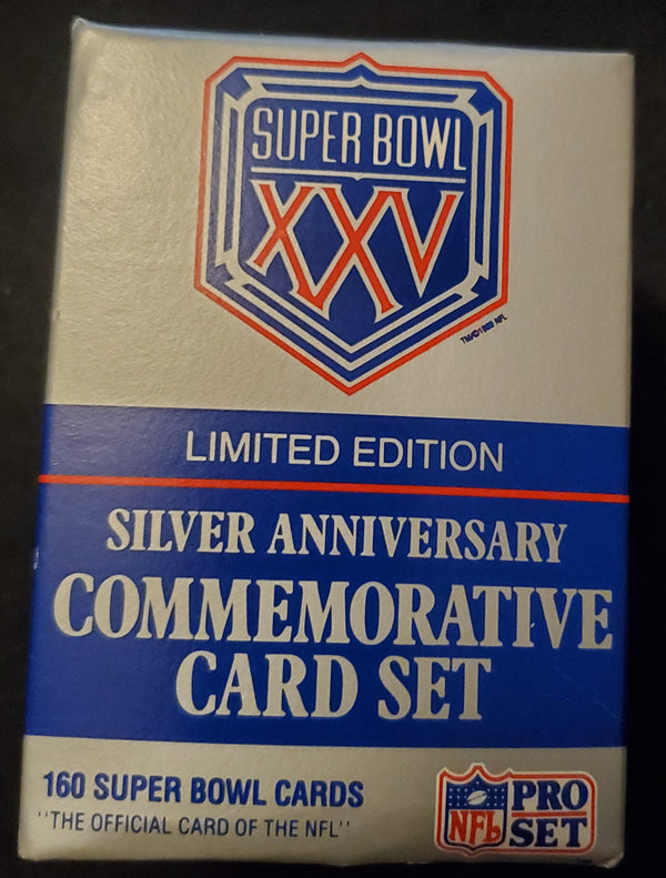 Super Bowl XXV Limited Edition Silver Anniversary Commemorative Card Set