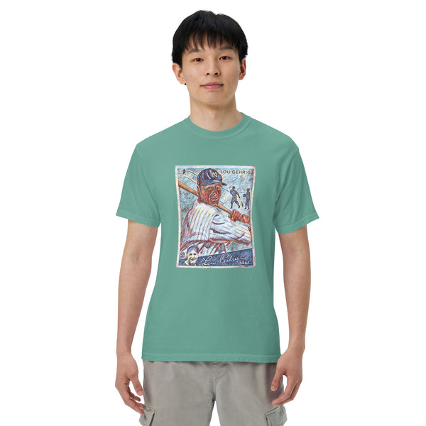 1934 Goudey Lou Gehrig Impressionist Painting Design Unisex garment-dyed heavyweight t-shirt