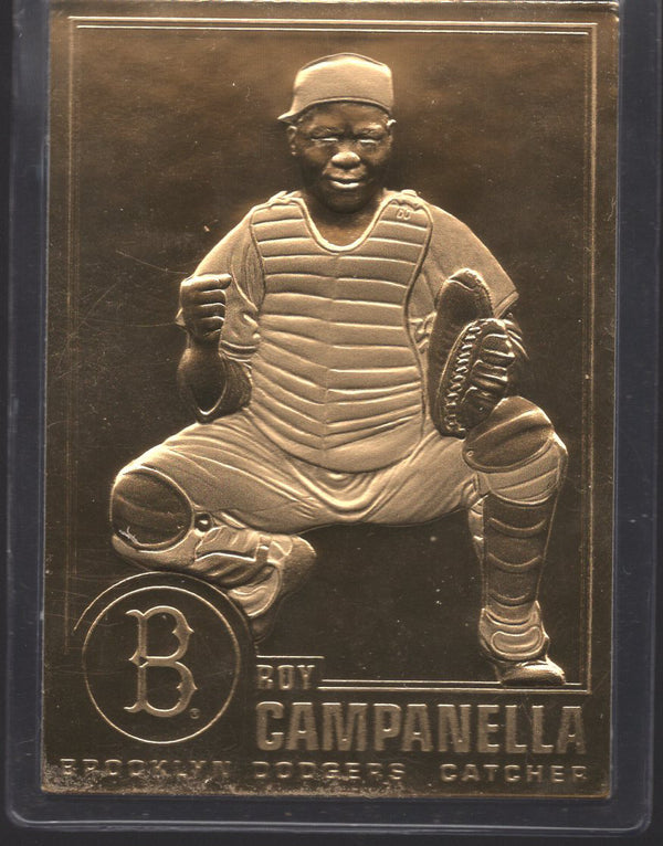 Danbury Mint Roy Campanella 22KT Gold Sculpted Baseball Card #13