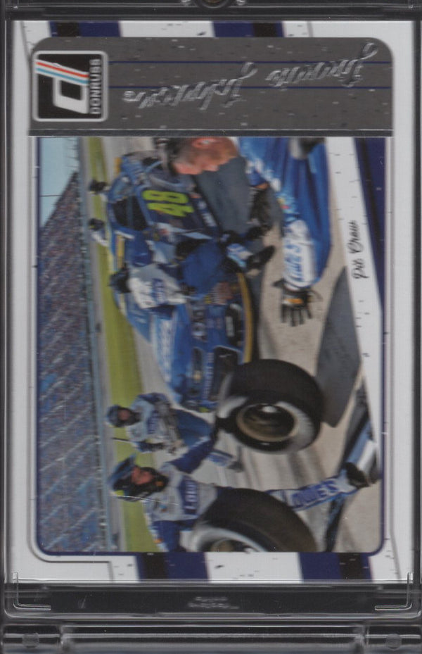 2017 Donruss Jimmie Johnson NASCAR #91 Blue Foil Parallel Car Card #37/299