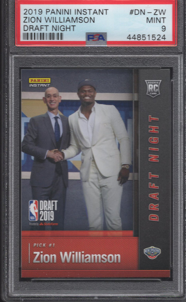 2019 Panini Instant Zion Williamson Draft Night #DN-ZW PSA9