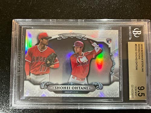 2018 Bowman Sterling Shohei Ohtani RC Refractor Rookie Card BGS 9.5 ROY SICK - Baseball Slabbed Rookie Cards