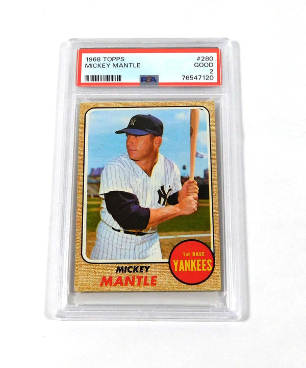 1968 Topps Mickey Mantle #280 Yankees PSA 2 Baseball Graded Card